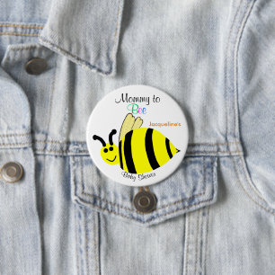 Mama Biene Süß Gelbe Hummel Baby Shower Button