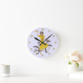 Mama Bike Lady Runde Wanduhr (Zuhause)