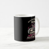 Mama Biker Chick Lady Never Underestimate Motorcyc Kaffeetasse (VorderseiteRechts)