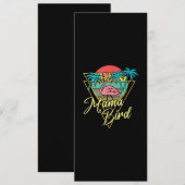 Mama Bird Flamingo Sunset Palm Tree Beach 80er Einladung (Vorne/Hinten)