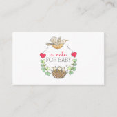 Mama Bird Fliegen über Nest Notizen für Babydusche (Vorderseite)