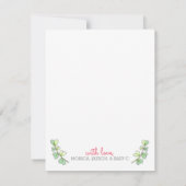 Mama Bird Flug über Nest mit Herz Danke (Rückseite)