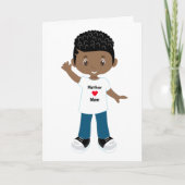 Mama Birthday Black Boy Karte (Vorderseite)