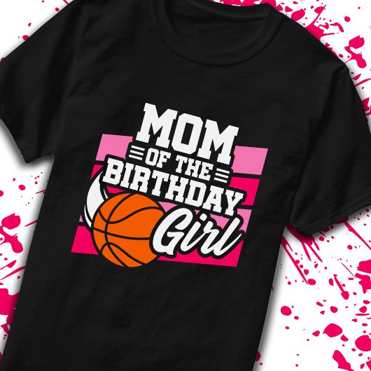 Mama Birthday Girl Basketball Party Mutter Mutter T-Shirt