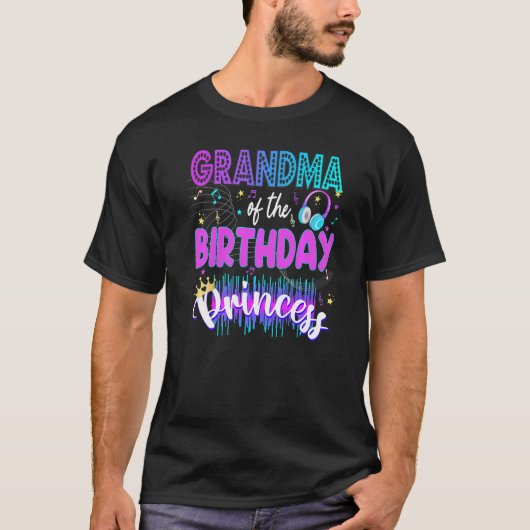 Mama Birthday Rockstar Theme Music Party Karaoke G T-Shirt (Vorderseite)