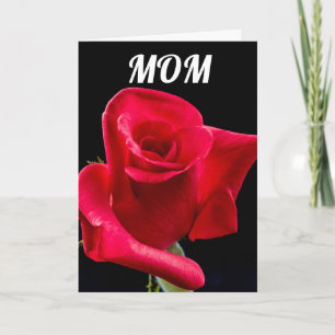 MAMA BIRTHDAY ROTE ROSE GREETING CARDS KARTE