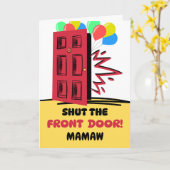 Mama Birthday schließt die Haustür Karte (Gelbe Blume)