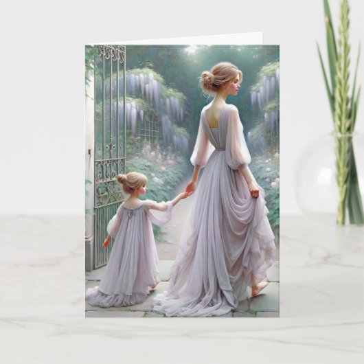 Mama Birthday Wisteria Garden Karte (Vorderseite)