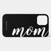 Mama Black and White Minimalistisch iPhone 12 Fall Case-Mate iPhone Hülle (Rückseite (Horizontal))