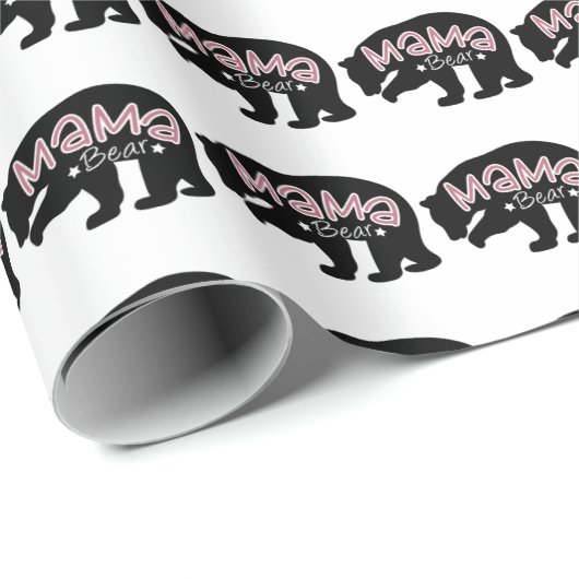 Mama Black Bear Geschenkpapier (Rolleneckpunkt)