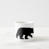 Mama Black Bear mit Cubs Silhouetten | Wildtiere Espressotasse (Vorderseite)