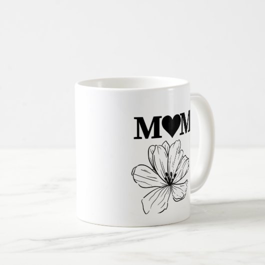 MAMA BLACK BOTANISCHE BLUME TASSE (VorderseiteRechts)