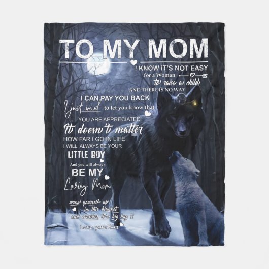 Mama Blanket zu meiner Mama weiß ich, dass es nich Fleecedecke (Vorderseite)