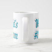 Mama Blau Halbtext Riesenkaffee Tasse (Rückseite)