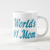 Mama Blau Halbtext Riesenkaffee Tasse (Rechts)