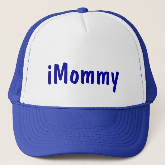 Mama-Blau-junge Mutter Truckerkappe (Vorderseite)
