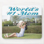 Mama Blaues Foto Mousepad (Vorne)