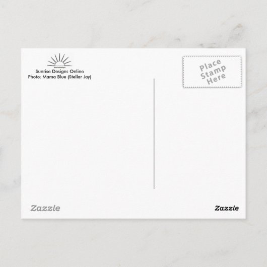 Mama Blue Postcard Postkarte (Rückseite)