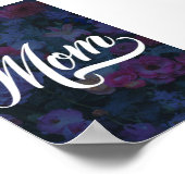 Mama blüht dunkles Muttertagsgedicht Poster (Ecke)