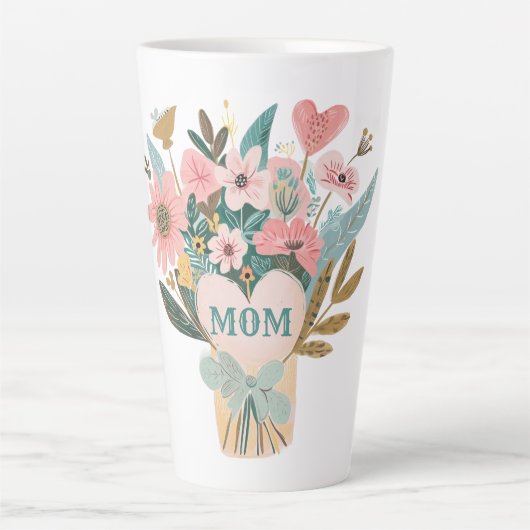 Mama Blume Bouquet Latte Tasse (Vorderseite)