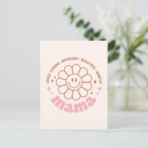 Mama Blume: Geliebt, stark, schön und verdienst Postkarte