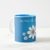 "MAMA" Blume Kaffee zwei tonisierte Tasse. Zweifarbige Tasse (Vorderseite Links)