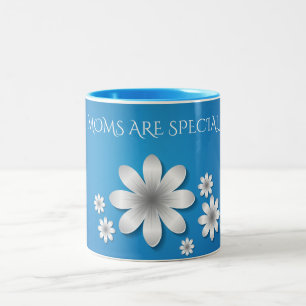 "MAMA" Blume Kaffee zwei tonisierte Tasse. Zweifarbige Tasse