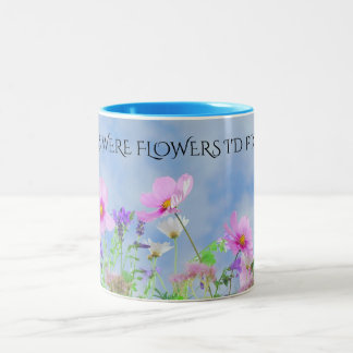"MAMA" Blume Kaffee zwei tonisierte Tasse. Zweifarbige Tasse