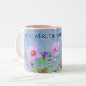 "MAMA" Blume Kaffee zwei tonisierte Tasse. Zweifarbige Tasse (Vorderseite Links)