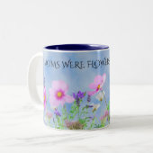 "MAMA" Blume Kaffee zwei tonisierte Tasse. Zweifarbige Tasse (Vorderseite Links)