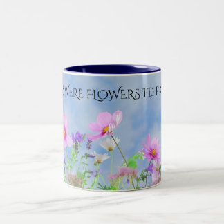 "MAMA" Blume Kaffee zwei tonisierte Tasse. Zweifarbige Tasse