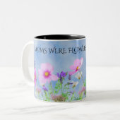 "MAMA" Blume Kaffee zwei tonisierte Tasse. Zweifarbige Tasse (Vorderseite Links)