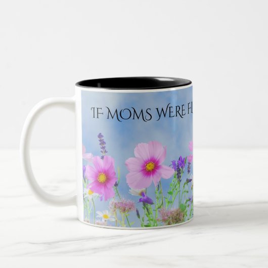 "MAMA" Blume Kaffee zwei tonisierte Tasse. Zweifarbige Tasse (Links)