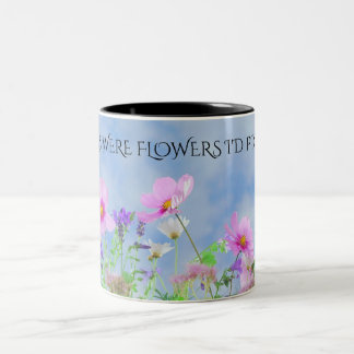 "MAMA" Blume Kaffee zwei tonisierte Tasse. Zweifarbige Tasse