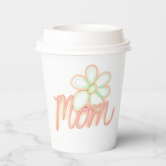 Mama Blume Kunst Pappbecher (Rückseite)