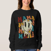 Mama Blume Smile Bolt Blitz Schachbrett Sweatshirt (Vorderseite)