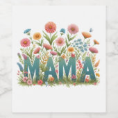 Mama-Blume Weinetikett (Einzelnes Label)