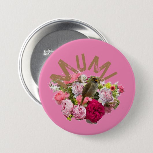 Mama! Blumen Button (Vorne & Hinten)