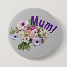Mama! Blumen Button