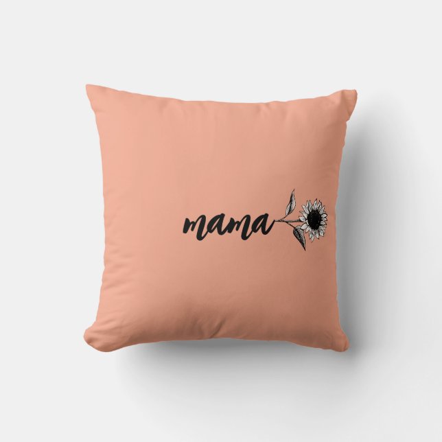 Mama Blumen Geschenk Kissen (Vorderseite)