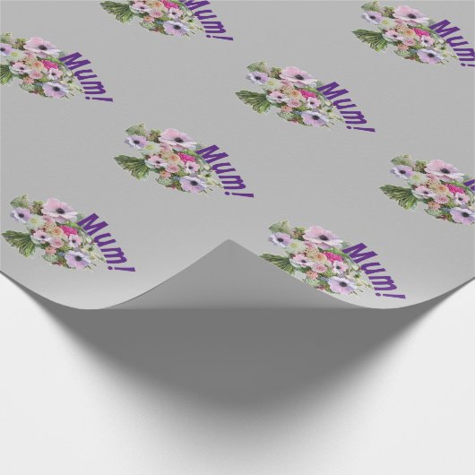 Mama! Blumen Geschenkpapier (Ecke)
