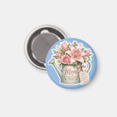 Mama-Blumen-Gießkanne Magnet (Vorderseite/Rückseite)