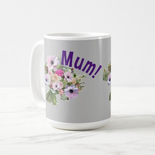 Mama! Blumen Kaffeetasse (Vorderseite Links)