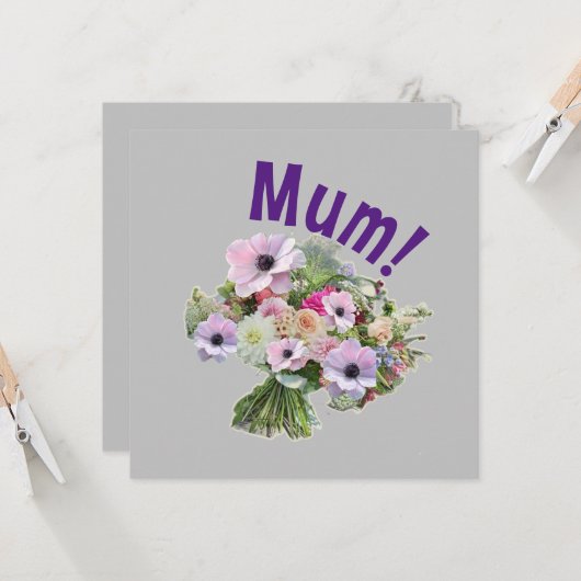 Mama! Blumen Karte (Vorderseite/Rückseite Beispiel)