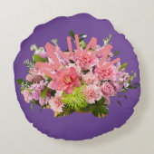 Mama! Blumen Rundes Kissen (Rückseite)