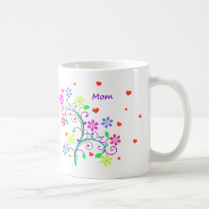 Mama-Blumen-Schale mit Gewohnheit wir *Heart* Sie Kaffeetasse