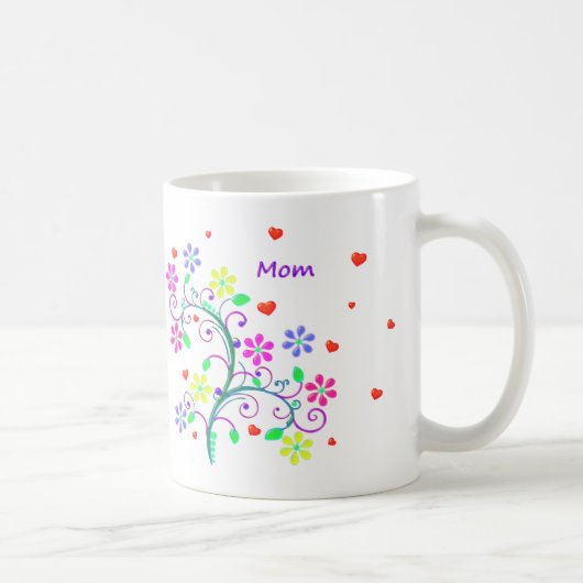 Mama-Blumen-Schale mit Gewohnheit wir *Heart* Sie Kaffeetasse (Rechts)