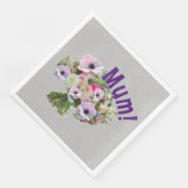 Mama! Blumen Serviette (Ecke)