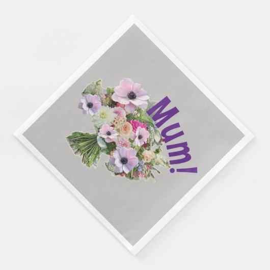 Mama! Blumen Serviette (Ecke)