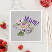 Mama! Blumen Serviette (Beispiel)